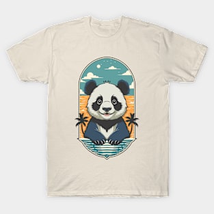 Cute Panda On Vacation T-Shirt